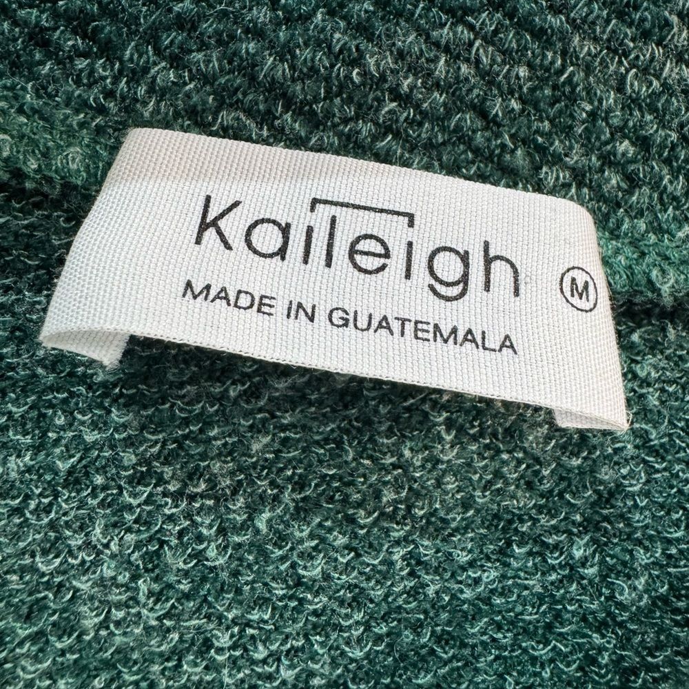 Green Kaileigh Asymmetric Sweater Size M EUC - Picture 6 of 6